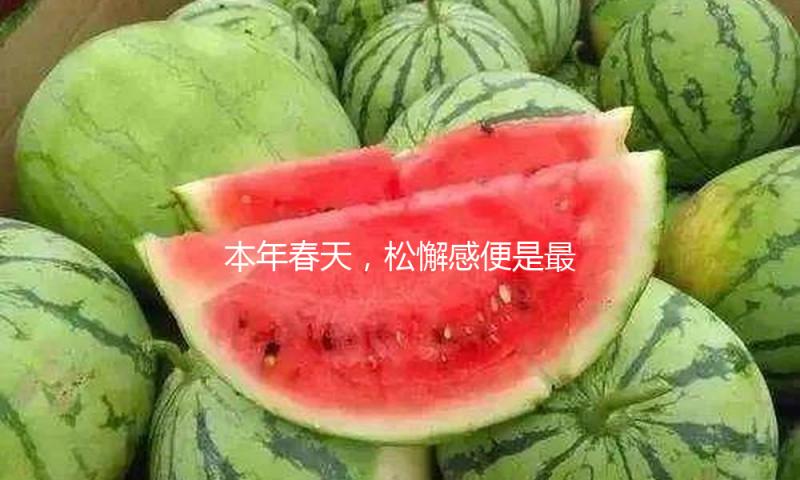 本年春天，松懈感便是最好的奢侈品！